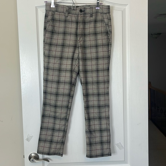 American Eagle Outfitters Pants - American Eagle Super High Rise Skinny Trousers Black Plaid Size 6